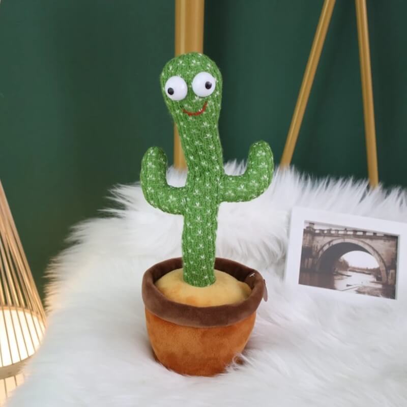 Tanzender Kaktus aus Plüsch, 120 Lieder, lustiges Spielzeug 