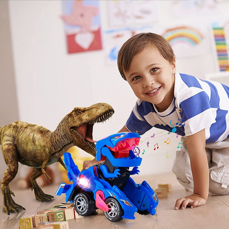 Transformujący samochód-dinozaur LED DYNOCAR 1+1 GRATIS