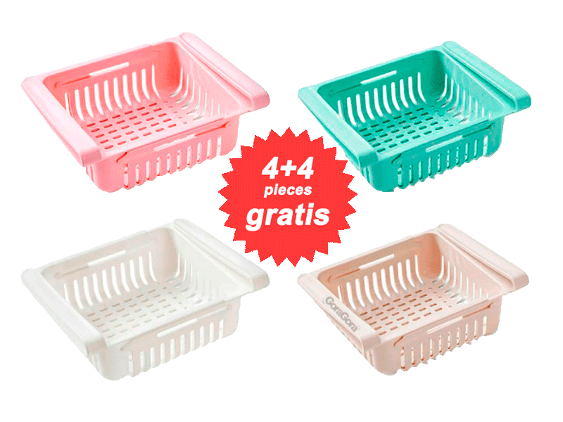 Ištraukiami papildomi šaldytuvo stalčiai (4 vnt.) FRIGIBOX <font class='shop' style='color:#ff0000'>4+4 GRATIS</font>