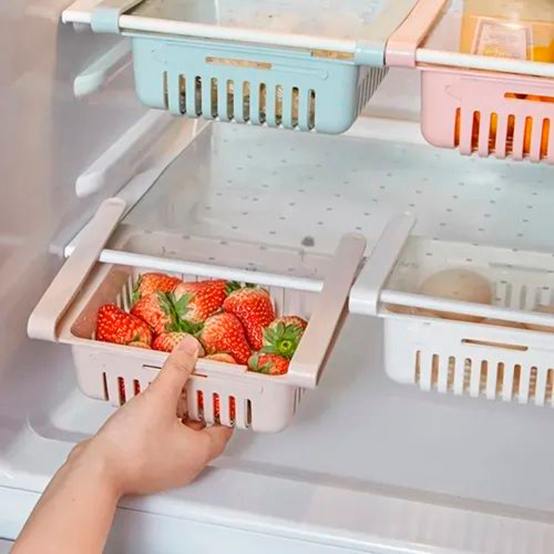 Boîte de rangement coulissante pour réfrigérateur (4 unités) FRIGIBOX