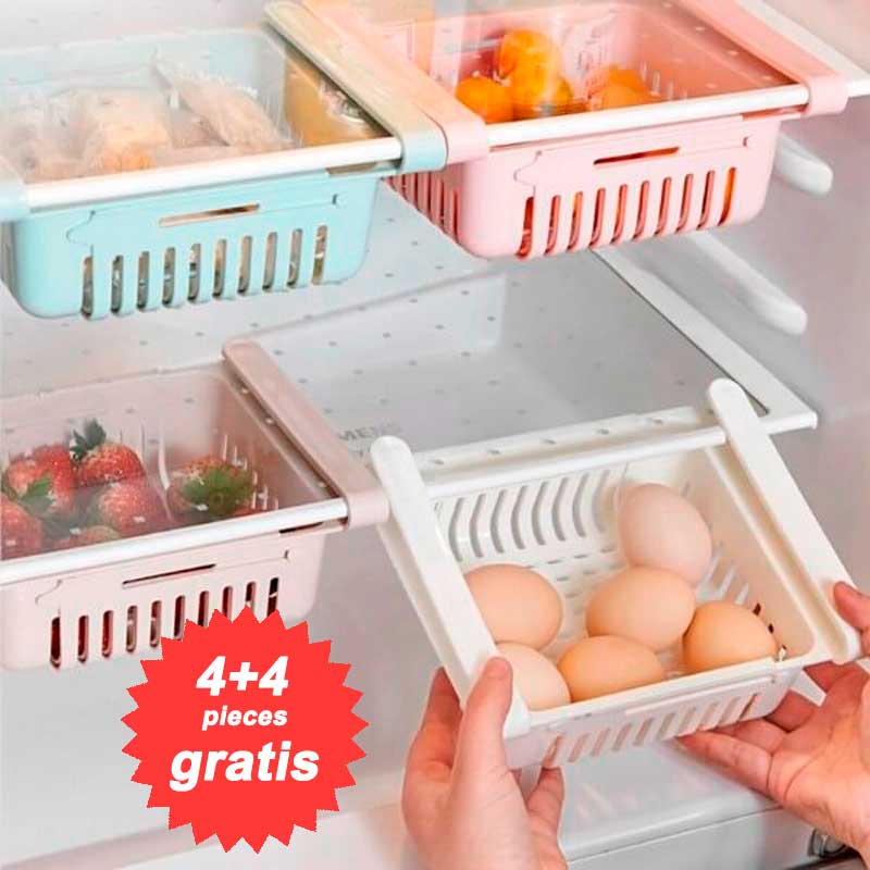 Ištraukiami papildomi šaldytuvo stalčiai (4 vnt.) FRIGIBOX <font class='shop' style='color:#ff0000'>4+4 GRATIS</font>