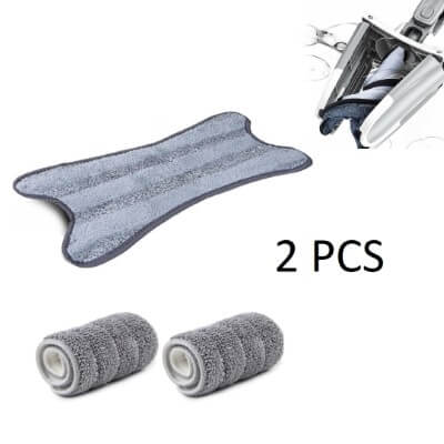 1x Um 360° drehbarer Mopp mit automatischer Wasserauspressfunktion für